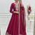 pink silk anarkali suit with sequins embroidery