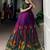 purple silk festival gown with floral & zari work