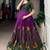 purple silk festival gown with floral & zari work