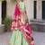green jacquard silk chaniya choli with zari work