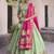green jacquard silk chaniya choli with zari work
