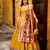yellow paithani silk chaniya choli with zari work