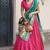 pink jacquard silk chaniya choli with zari work