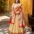 cream paithani silk chaniya choli with zari work