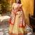 cream paithani silk chaniya choli with zari work
