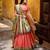 peach paithani silk chaniya choli with zari work
