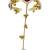 gold-plated kundan floral hathphool with ruby stones