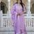 Light-baby-pink embroidered crepe kurta pant with dupatta