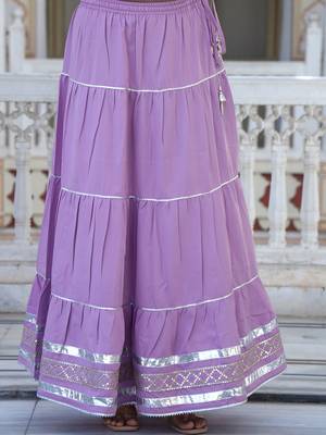 baby pink crepe kurta sharara set with embroidery 5