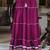 Wine embroidered crepe kurta pant with dupatta