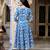 Blue printed cotton kurta pant with dupatta