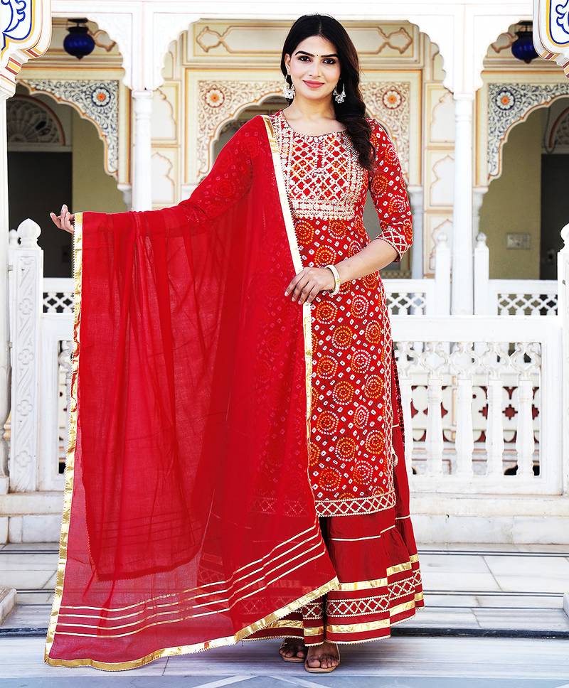 Maroon embroidered viscose rayon kurta pant with dupatta