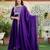 Purple embroidered viscose rayon kurta pant with dupatta