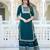 Green embroidered crepe kurta pant with dupatta