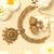 gold necklace set with jhumka earrings