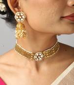 pearl & kundan choker set