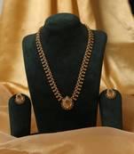 long antique gold & emerald haram