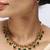 emerald leaf motif necklace set