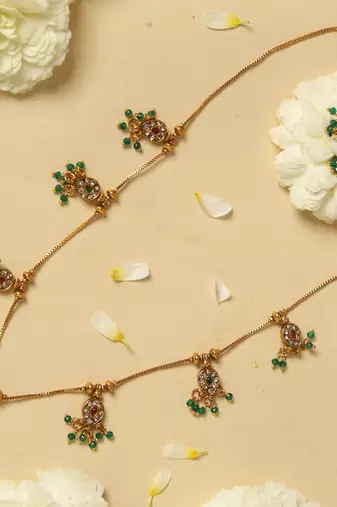 delicate floral charm necklace set