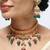 statement choker with green beads