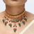statement choker with green beads