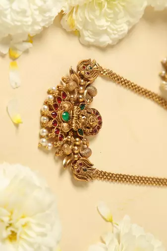 antique lakshmi temple jewelry set