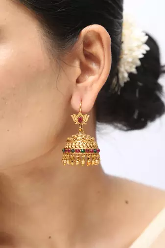 multicolor jadau choker necklace with statement work