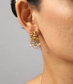 lakshmi pendant with pearl drop accents