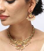 temple jewelry necklace with matching earrings