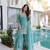 Sky Blue Embroidered Kurta Sharara Set