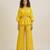 Yellow embroidered satin co ord set