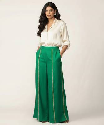 Off white plain raw silk co ord set 1