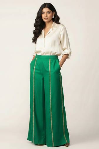 Off white plain raw silk co ord set