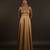 Gold embroidered tissue gown