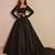 Black embroidered taffeta Lehenga
