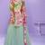 Multicolor embroidered chinon palazzo suit