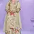 Multicolor embroidered chinon palazzo suit