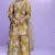 Multicolor embroidered chinon palazzo suit