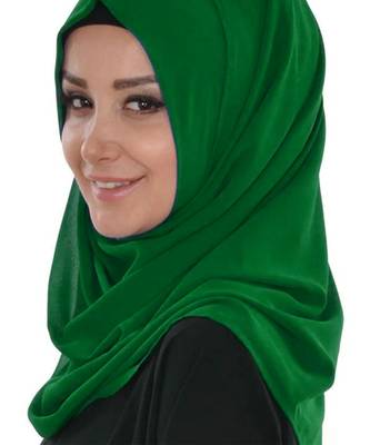 Elegant Dark Green georgette kaftan gown with Golden & Silver  zari work With hijab. 5