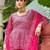 ppink real mirror chinon silk wedding party wear sharara salwar suit with net dupatta  full stitched free size