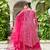 ppink real mirror chinon silk wedding party wear sharara salwar suit with net dupatta  full stitched free size