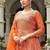 orange real mirror chinon silk wedding party wear sharara salwar suit with net dupatta  full stitched free size