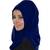 Elegant Navy Blue georgette kaftan gown with Golden & Silver  zari work With hijab.