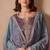 Mauve dori pitta embroidery muslin straight kurta palazzo suit- full stitched free size