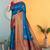 Teal Blue Banarasi Silk Saree with Zari Thread Butta Work & Rich Woven Border by Maharanga