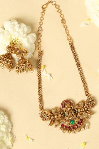antique lakshmi temple jewelry set