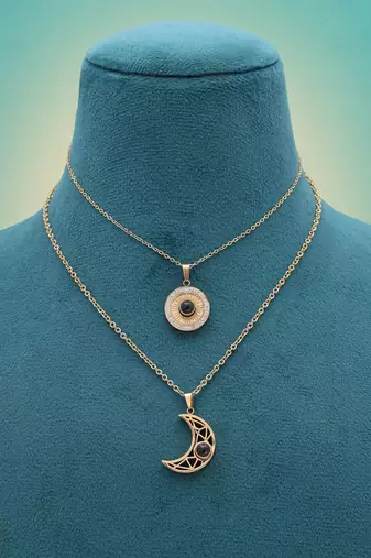 Black color stainless steel anti tarnish necklace