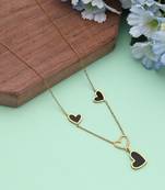 Black color stainless steel anti tarnish necklace