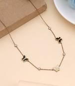 Black color stainless steel anti tarnish necklace