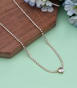 White color stainless steel anti tarnish necklace